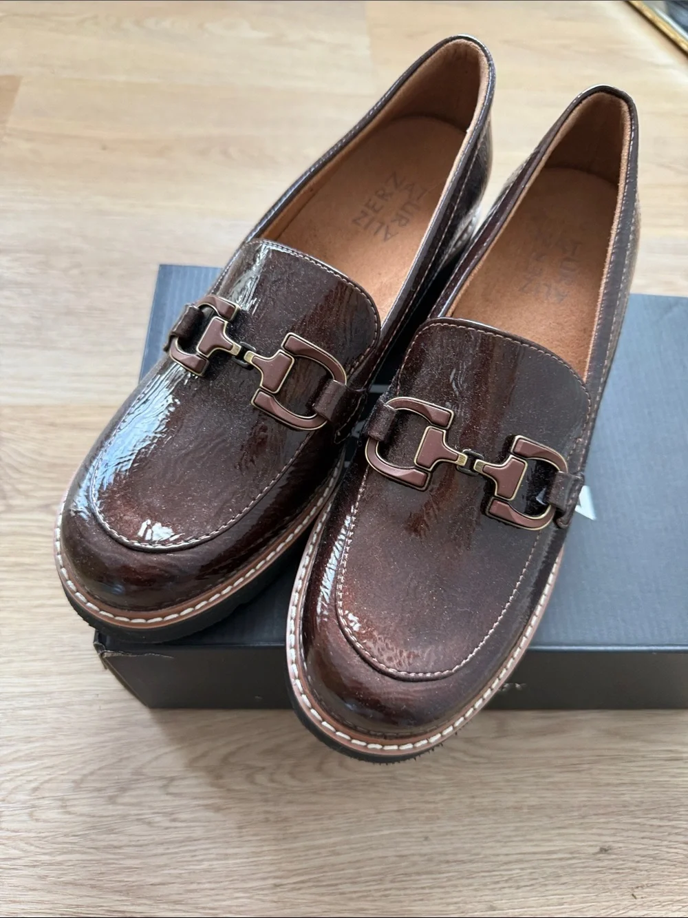 Women’s Naturalizer Brown Leather Bit Loafers